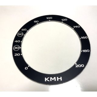 Tacho-Ring mit Km/h Aufschrift für HD Softail, Modell Classic