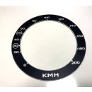 Tacho-Ring mit Km/h Aufschrift für HD Softail, Modell Classic