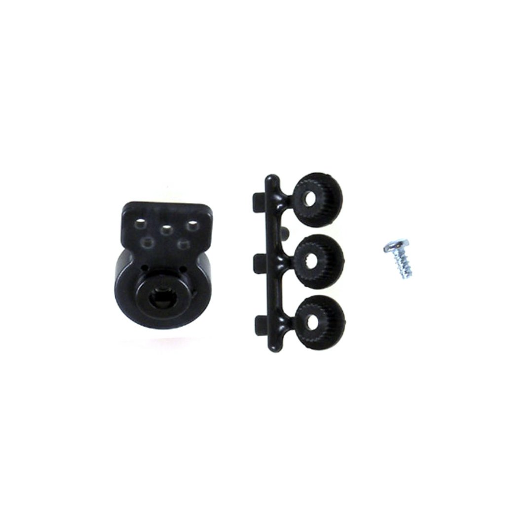 GPM Kyosho Mini Inferno Aggiornamento Parti Aluminium Servo Mount with Screws (for Mini Servo) - 1Pc Set Blue